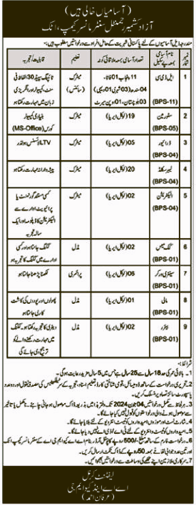 AJK Regimental Center Jobs 2024 AJK Regimental Center Jobs 2024