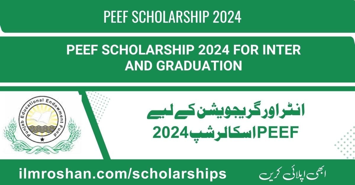 PEEF Scholarship 2024 For Inter and Graduation